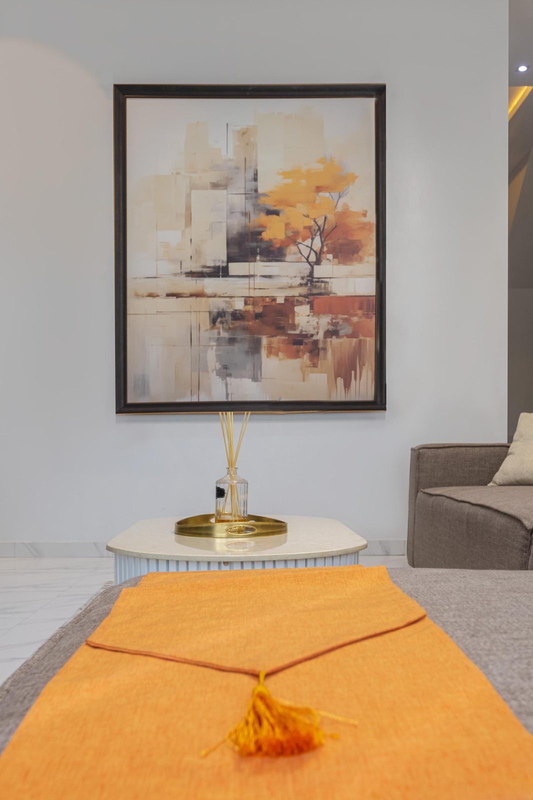Original artwork in the lounge, Apartment Bravo, Nimbus Nook Ikeja GRA