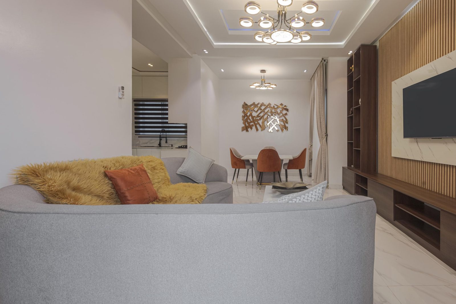 Display shelving, Apartment Charlie, Nimbus Nook Ikeja GRA