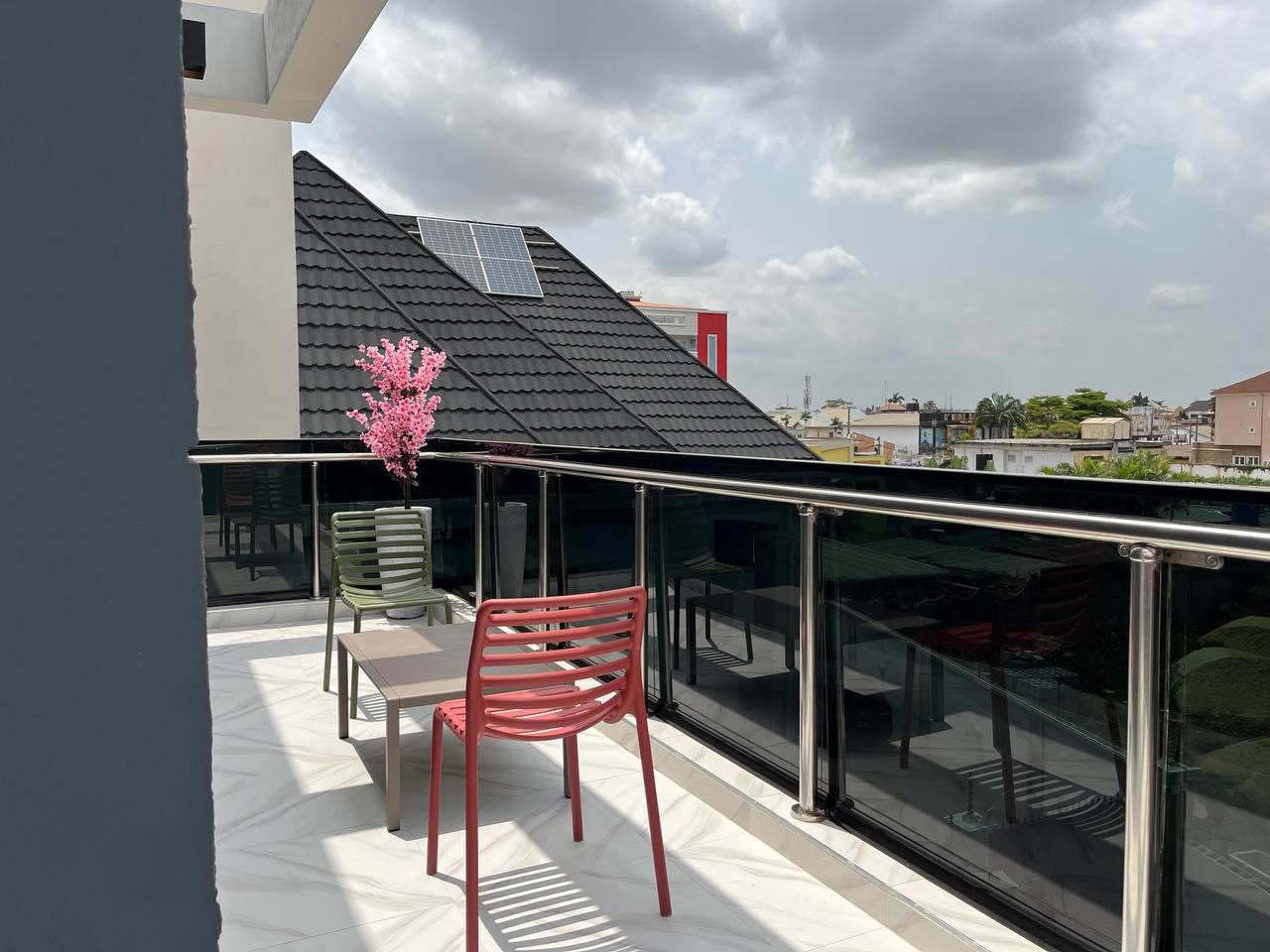 Private terrace view over Ikeja GRA